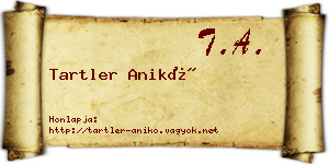 Tartler Anikó névjegykártya